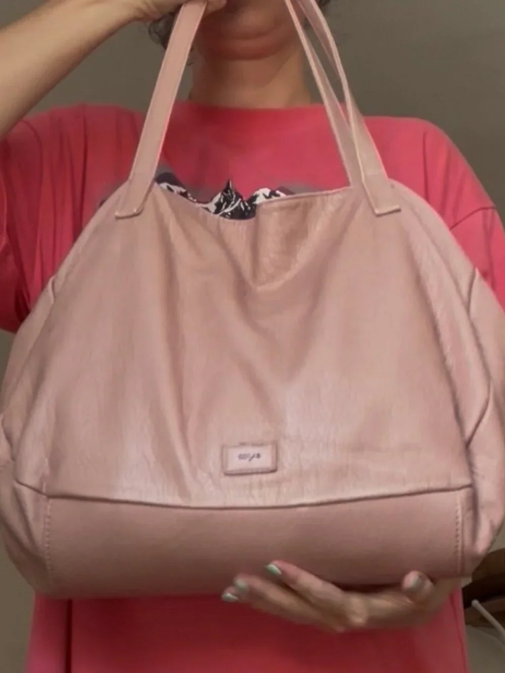 Designer Bag CoLab brand Beautiful blush pink slouchy shoulder softcomfy leather